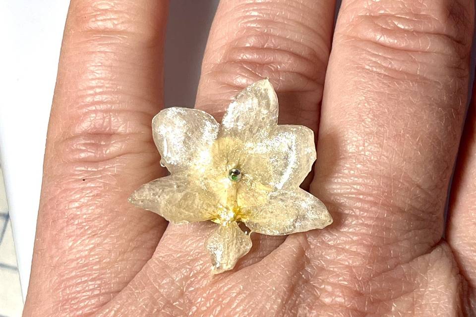 Bague mini orchidée