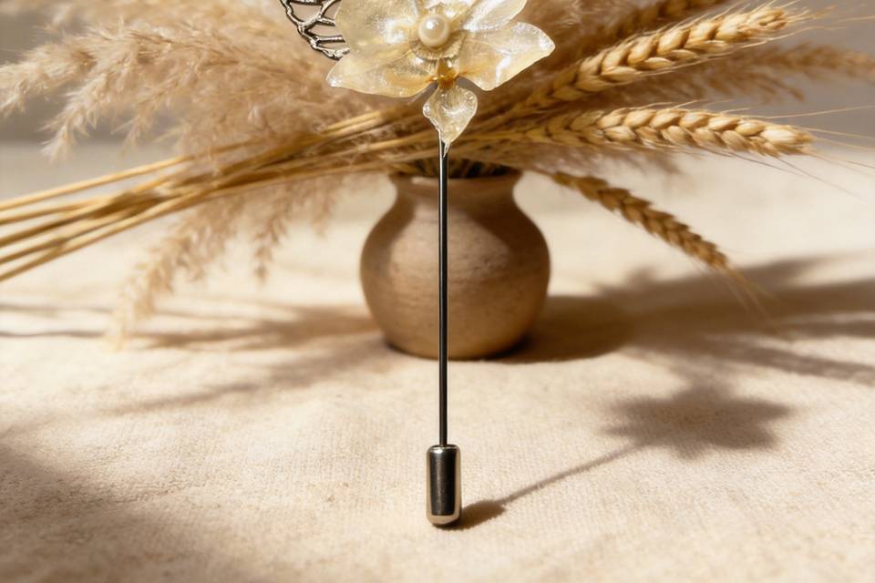 Épingle broche mini orchidée