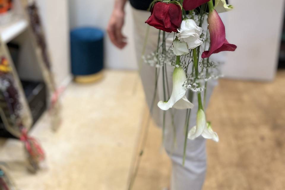 Bouquet  de mariée retombant