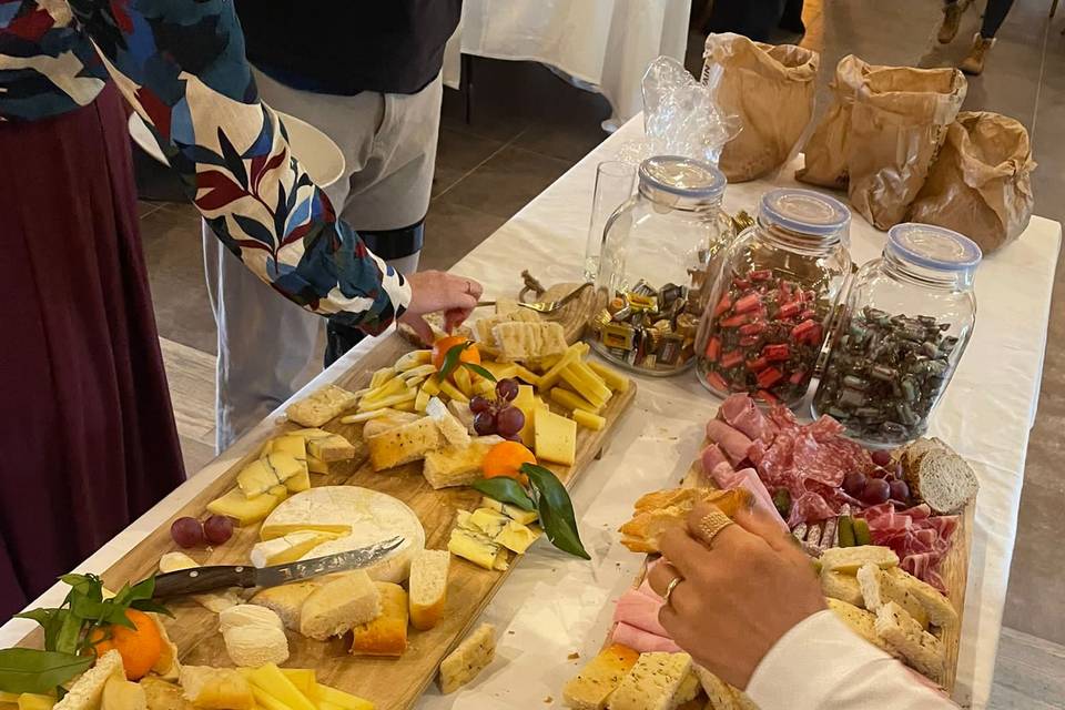 Planches salées brunch mariage