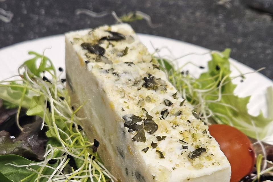 Opera saumon, mousse fromagère