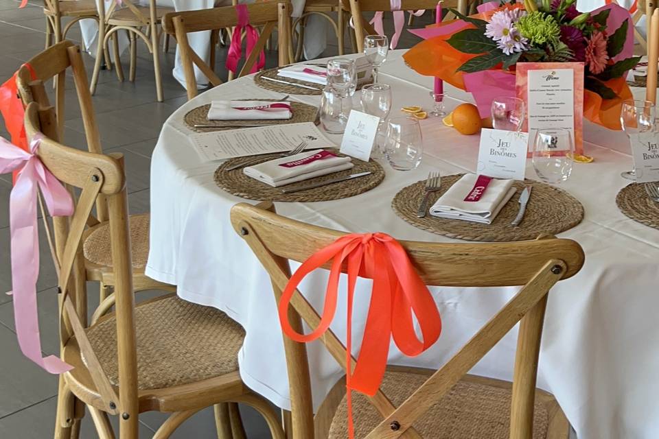 Mariage orange & fuschia