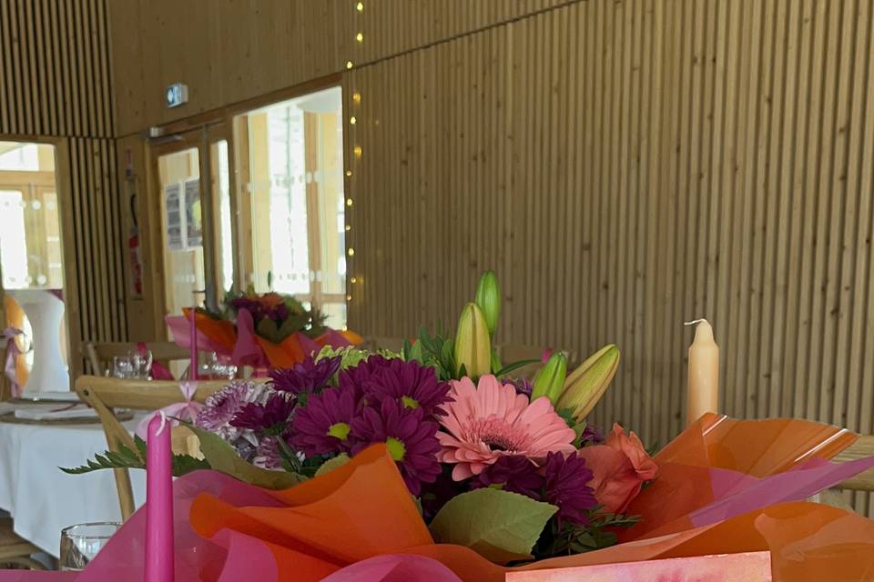Déco orange et fuschia