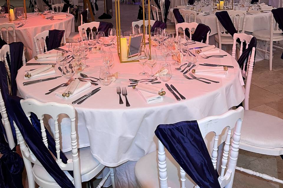Mariage bleu et violet