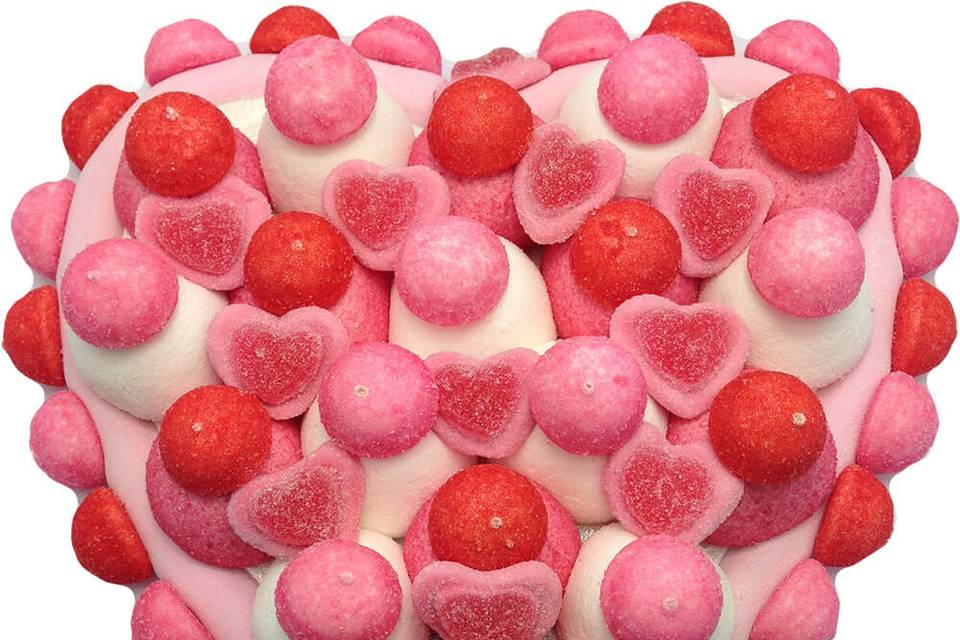 Coeur en bonbons guimauves