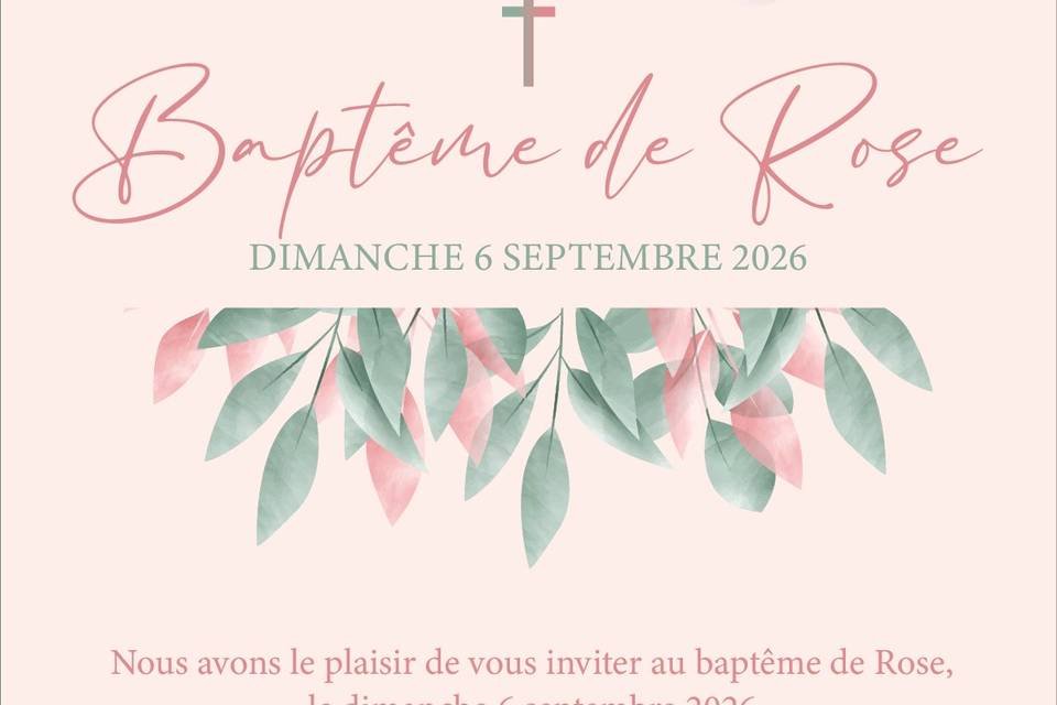 Faire part rose