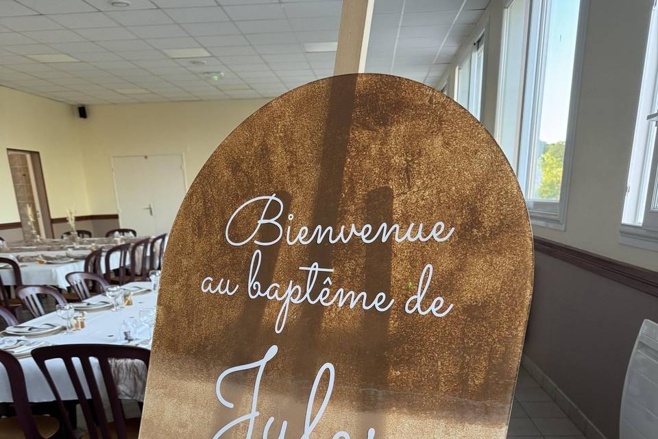 Panneau de bienvenue