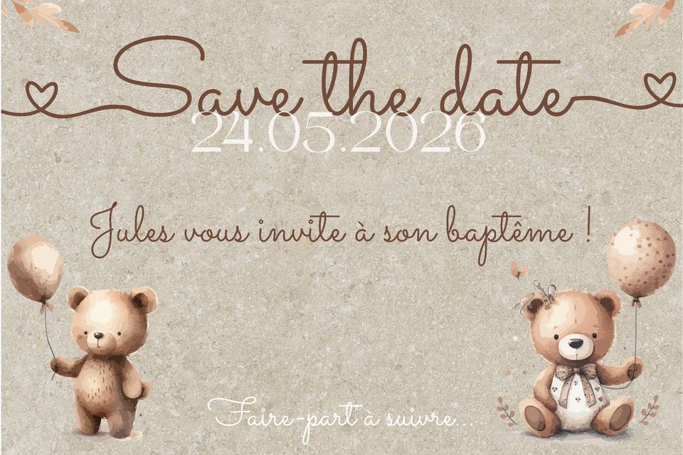 Save the date numérique