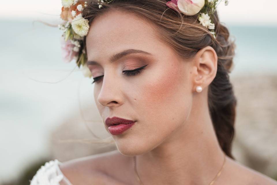 Makeup bride bohémien
