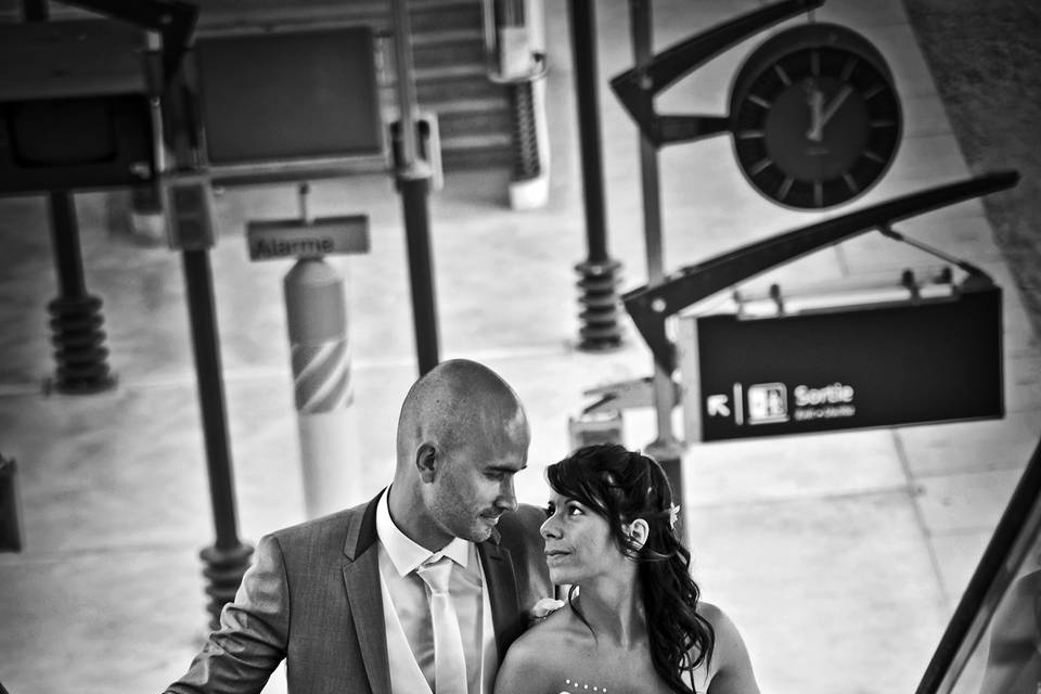 Photo mariage gare de Lyon