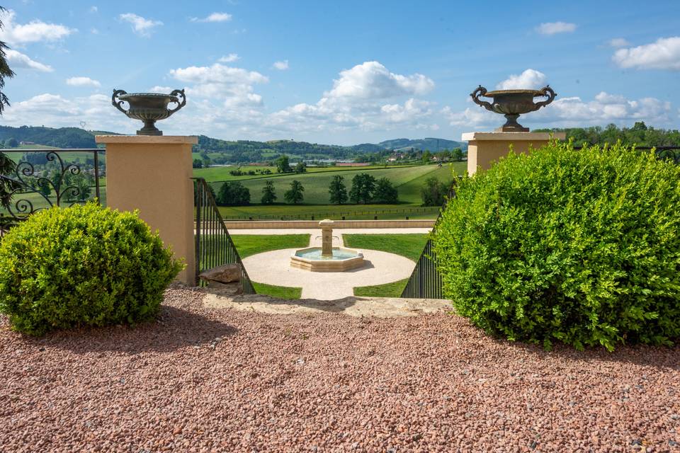 Vue sur la fontaine