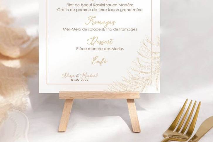 Plan de table et/ou numéro de