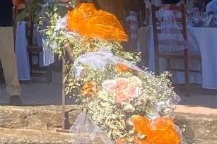 Rembarde fleurie thème orange