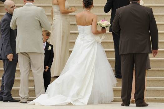 Arrivée de la mariée à l'église