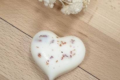 Galet de cire parfumé coeur