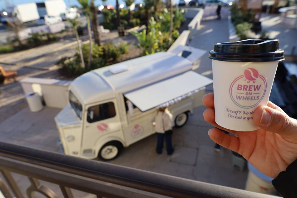Truck and cup