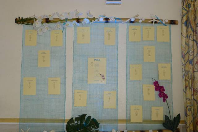 Plan de table theme exotique