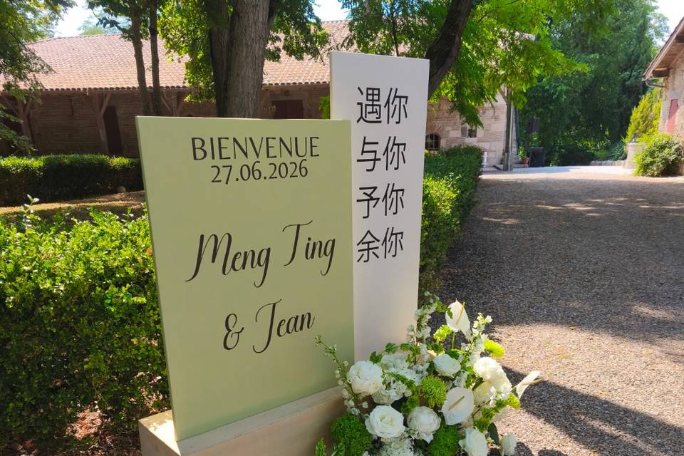 Panneau de bienvenue
