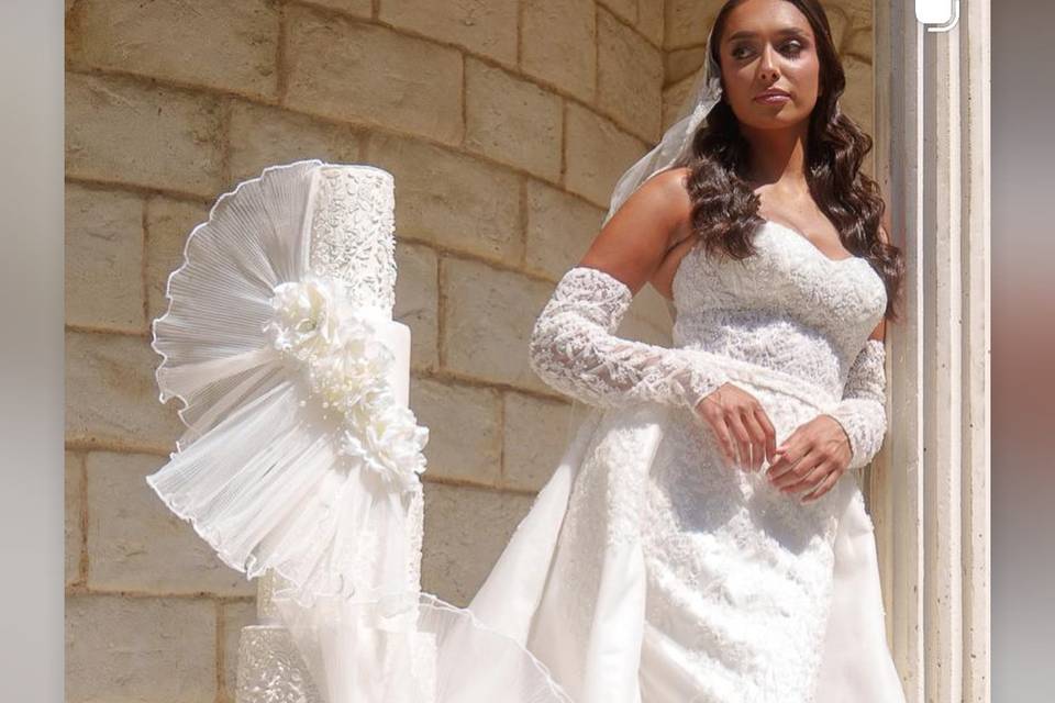 Gâteau Inspiré robe mariée