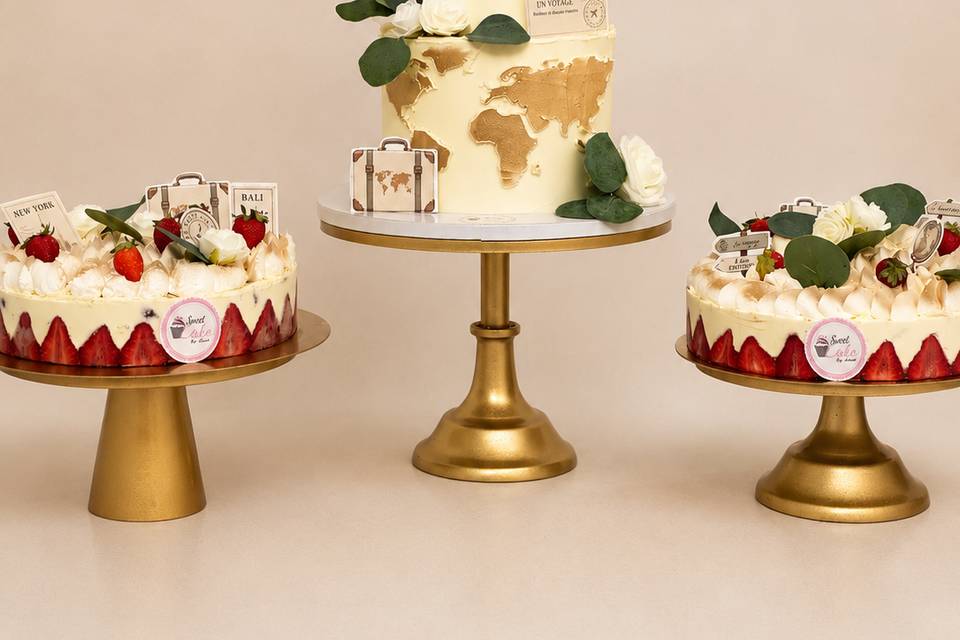 Wedding cake théme voyage