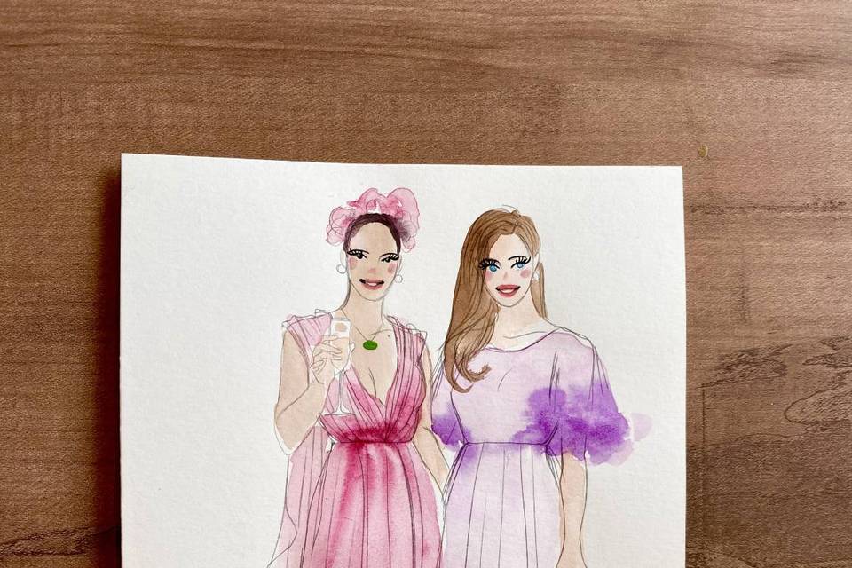 Live sketching mariage