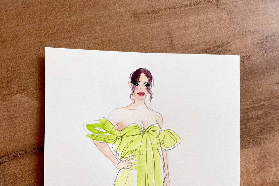 Dessin d'invitée mariage