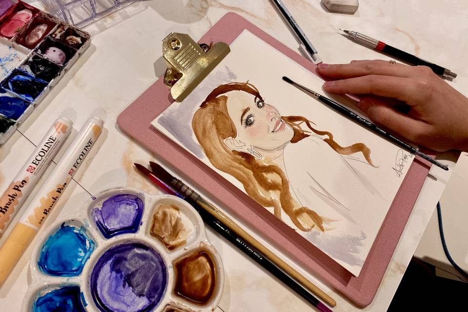 Live drawing portrait