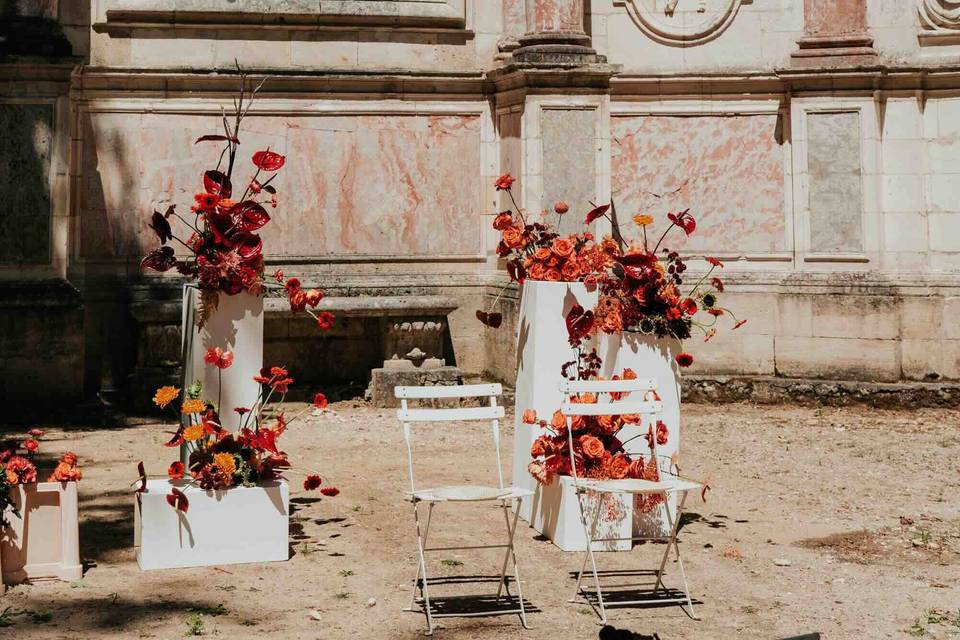 Retable en fleurs