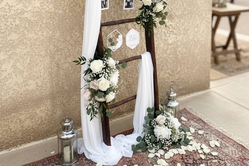 Echelle en bois décorative