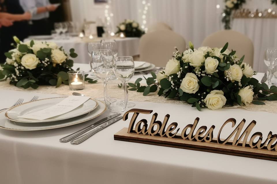 Table des mariés