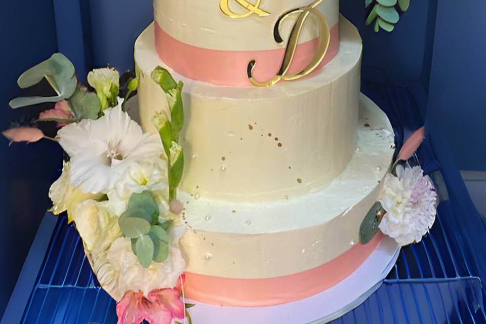 Weddingcake  Floral flottant