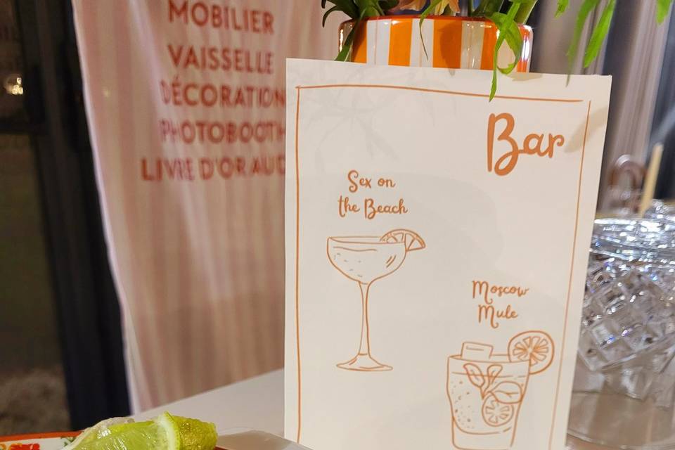 Les cocktails de votre choix