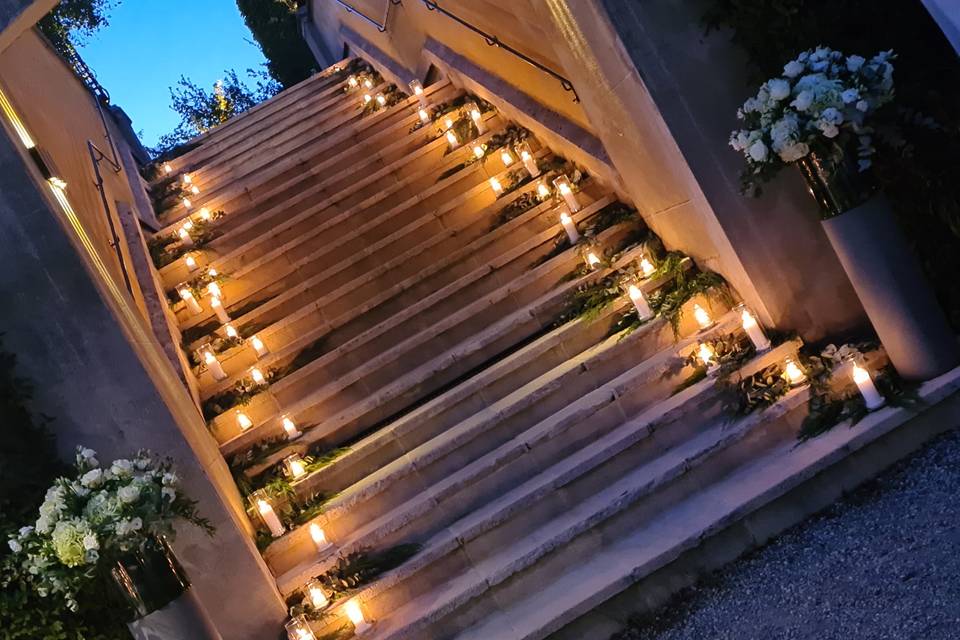 Décor simple d'escalier