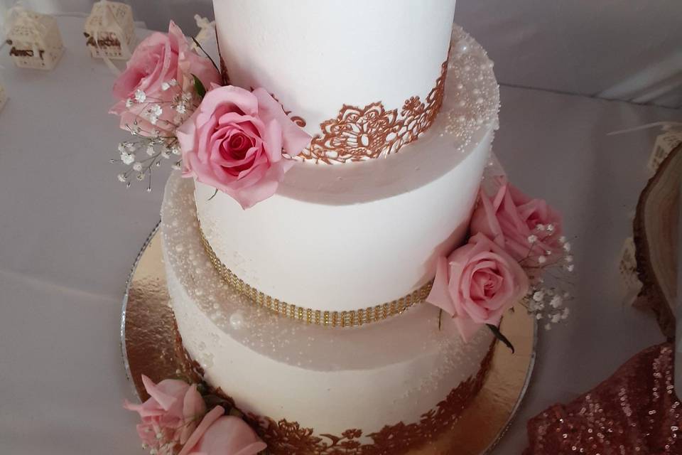 Wedding cake sans pâte à sucre