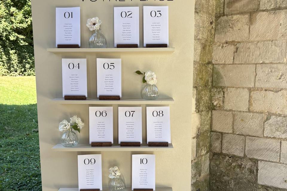 Lamya Moments - Plan de table