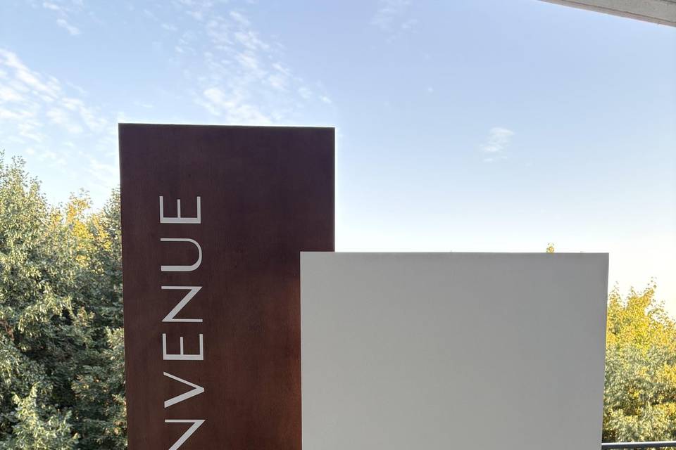 Panneau de bienvenue
