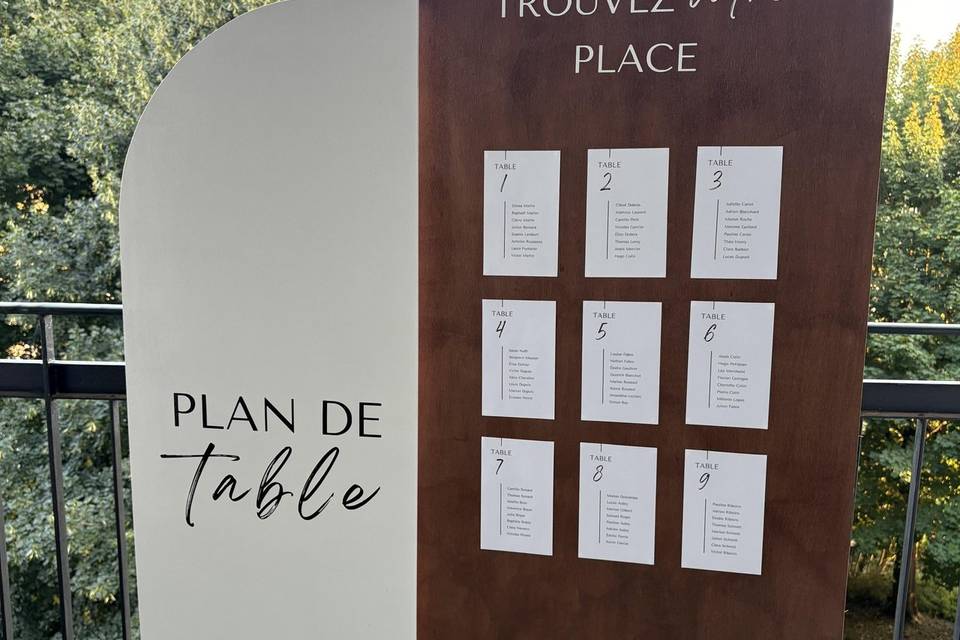 Lamya Moments - Plan de table
