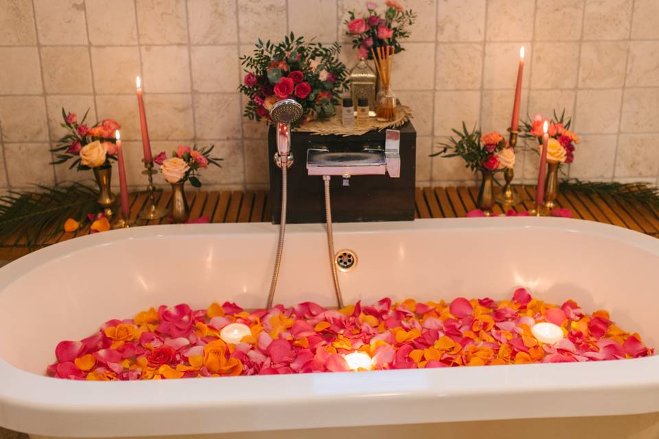 Baignoire romantique