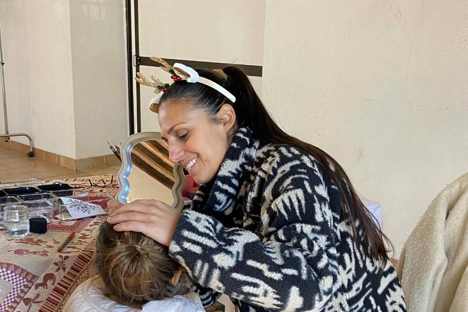 Seance maquillage de Noël