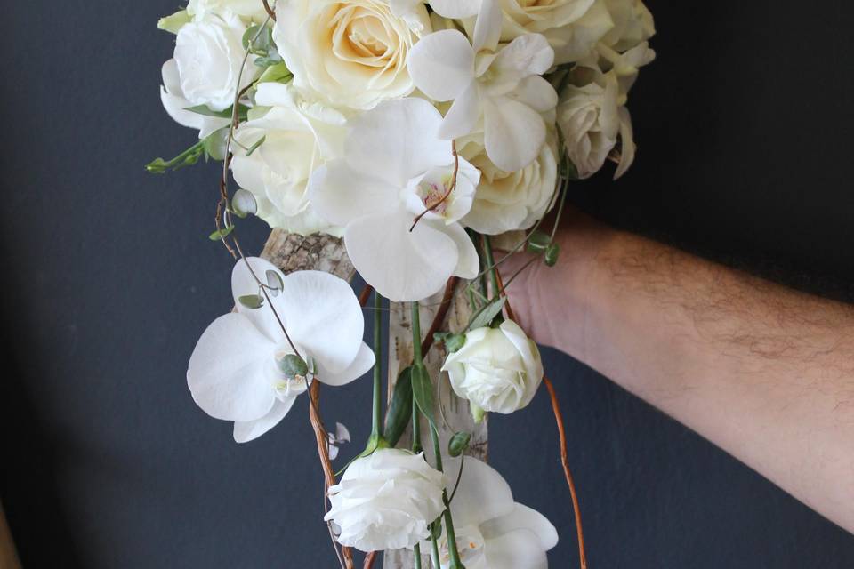 Bouquet de mariée retombant