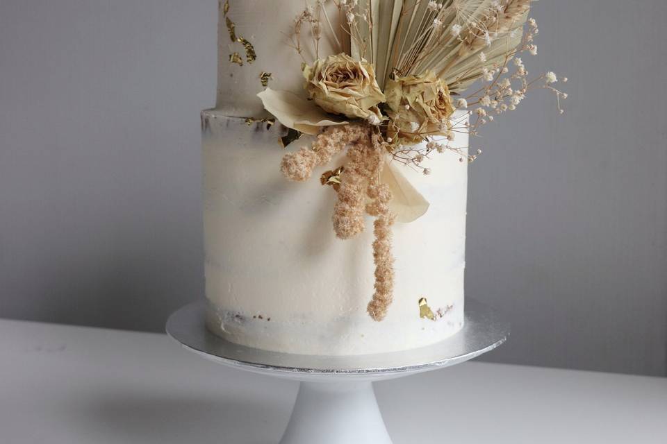 Boho semi naked cake