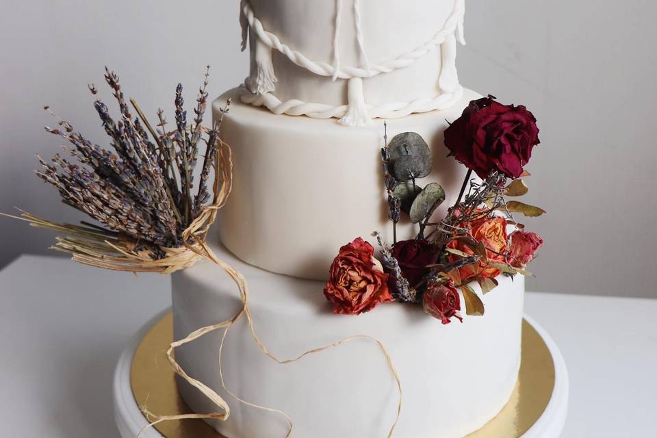 Bohème wedding cake