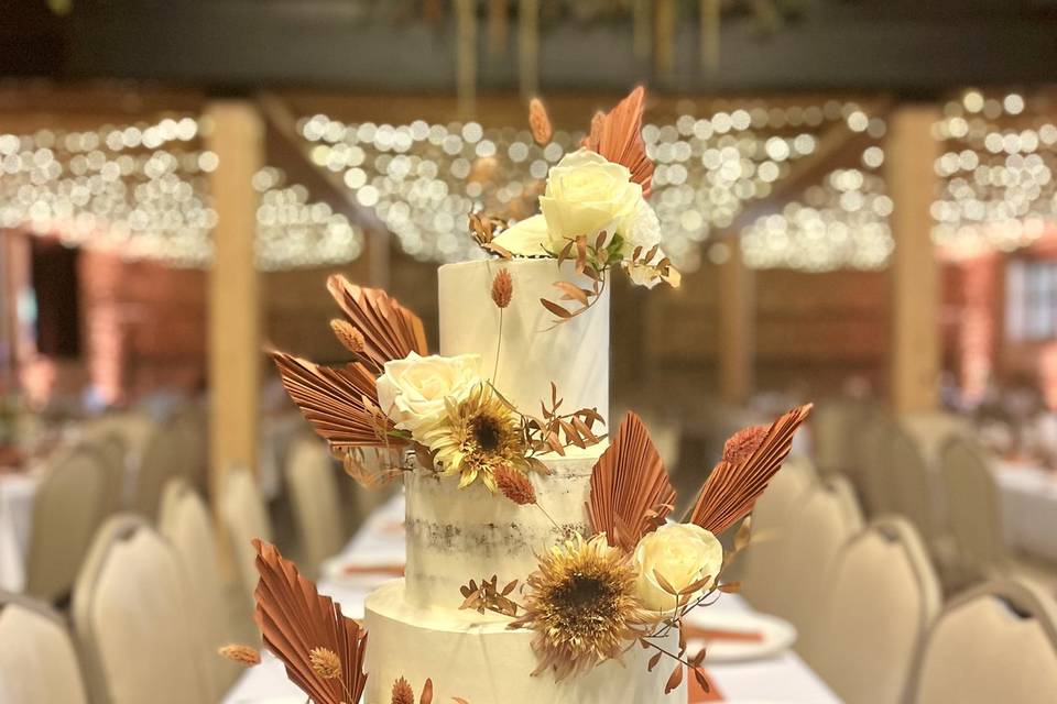 Terracotta wedding cake