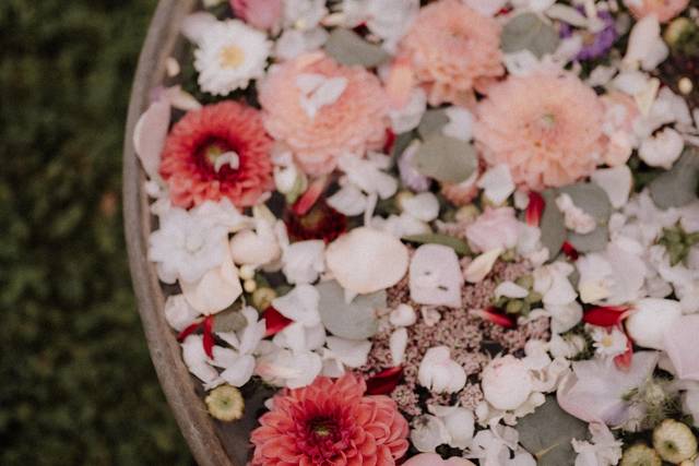 Bassine fleurie bohême coloré