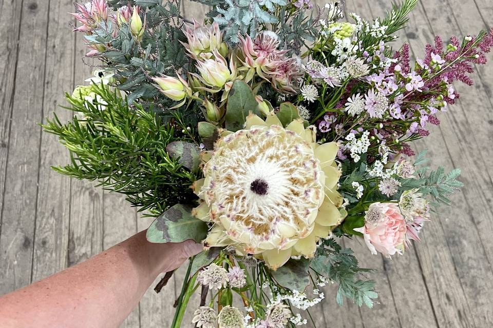 Bouquet de mariée protea