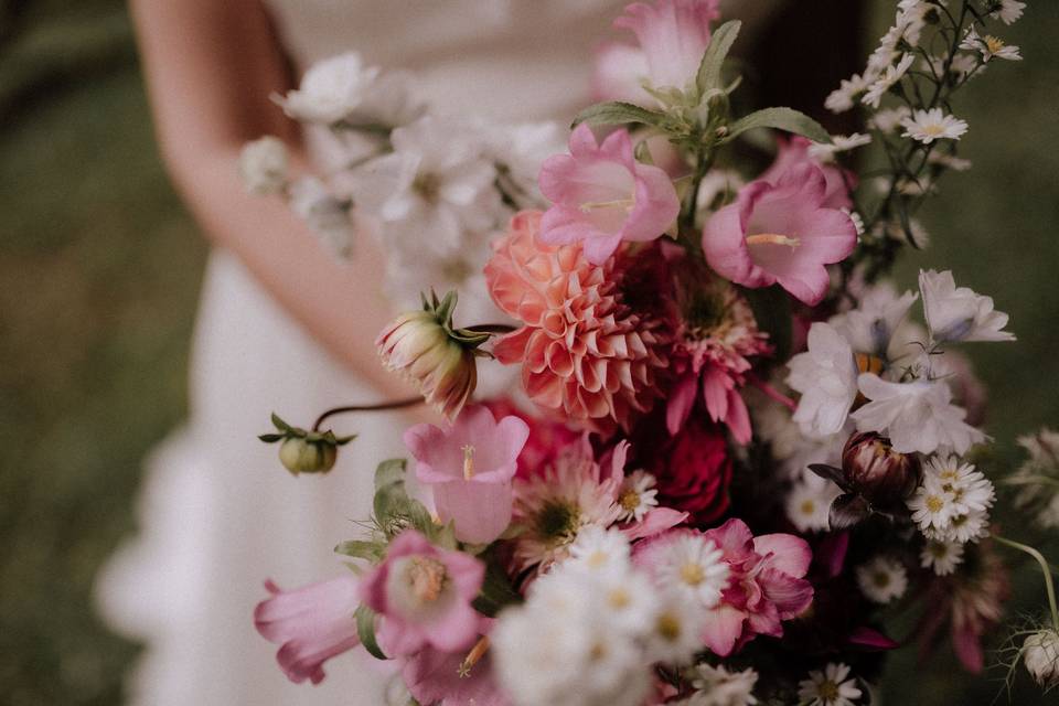 Bouquet de mariée bohême