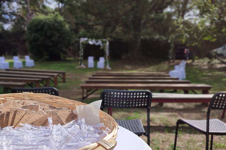 Céréméonie dans le parc