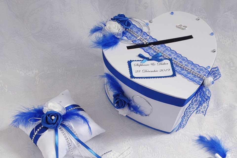 Ensemble mariage blanc bleu ro