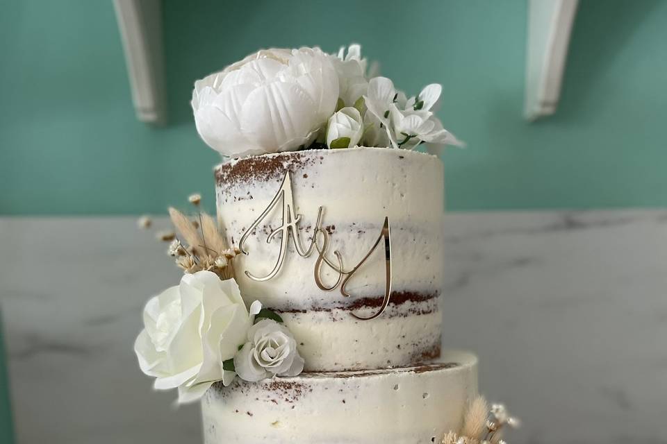 Naked cake blanc