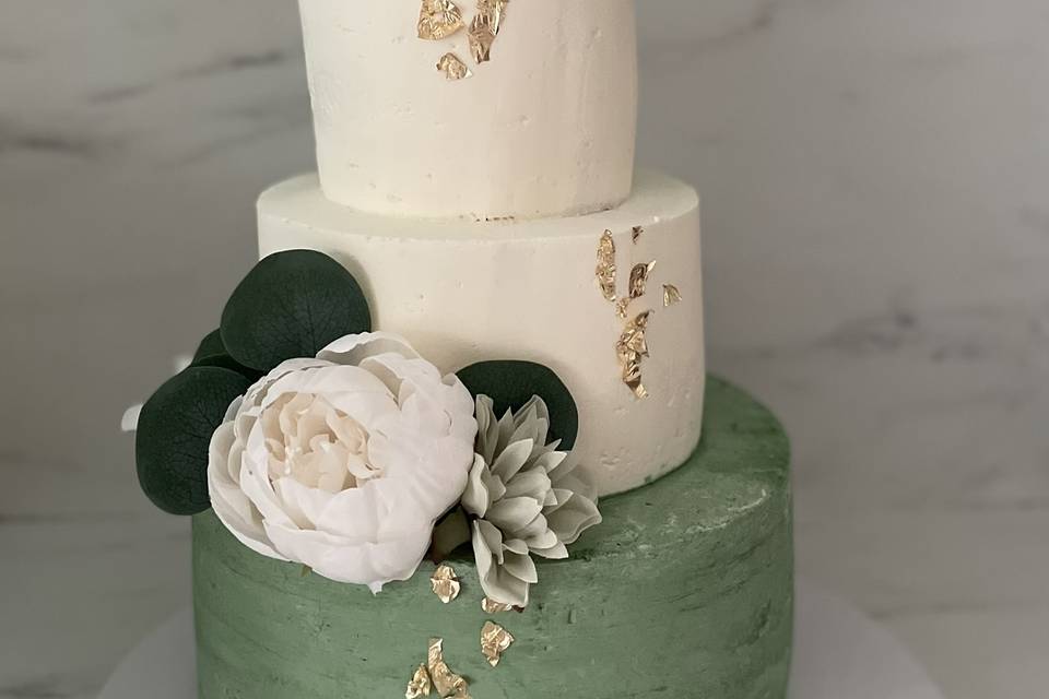 Wedding Cake Blanc et Vert